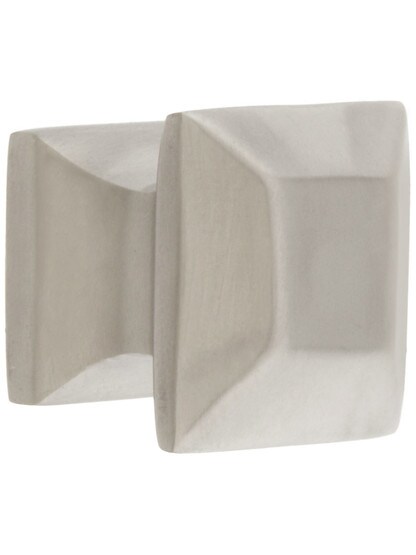 Small Mission Cabinet Knob - 3/4 inch Square in Satin Nickel.